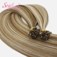 Nouvelles extensions capillaires à kératine en U, 100 % cheveux vierges Remy, pré-collées, couleur personnalisée, qualité professionnelle, vente en gros