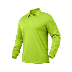 Polo à col montant et manches longues pour homme, polo à col en V et manches longues pour femme - Product Image 1