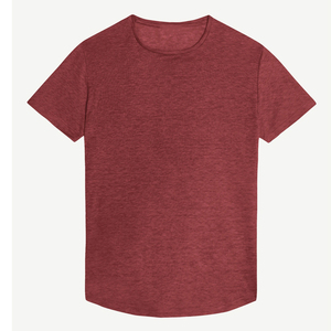 เสื้อยืดแขนสั้นคอกลมทรงโอเวอร์ไซส์สีพื้นสำหรับผู้ชาย ผ้าเจอร์ซีย์ถักเนื้อฝ้าย ดีไซน์เรียบง่าย ความยาวปกติ - Product Image 4