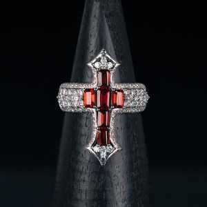 Anillo Unisex de Plata de Ley 925 con Diamantes Baguette y Moissanita Certificada, Estilo Hip Hop, para Bodas y Fiestas - Product Image 4