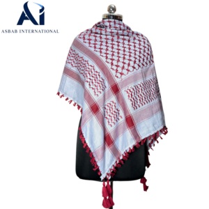 Foulard Keffiyeh Shemagh Arafat de Qualité Supérieure 120*120CM Kufiya Yashmagh Voile Arabe Fabricant en Gros du Moyen-Orient - Product Image 3