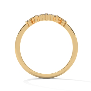 Bague en or fin avec diamant de culture, alliance éternelle empilable pour femme, pour mariage, anniversaire et un look intemporel - Product Image 3
