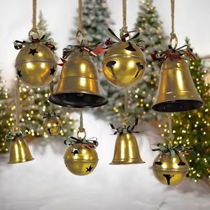 Campana Colgante de Latón Vintage, Adorno Rústico para Árbol de Navidad, Decoración Navideña para el Hogar - Product Image 4