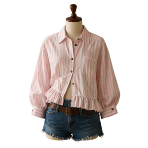 Nouvelle Arrivée Chemise Femme à Manches Longues Col Rabattu pour le Bureau, Blouse Décontractée en Coton Respirant et Écologique pour Femme - Product Image 3