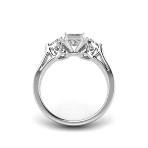 AJRETAIL Boucles d'oreilles pour femmes en or blanc serties de diamants de laboratoire de 1,06 carat - taille brillant ronde, couleur D, clarté VVS - Product Image 2