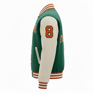 Chaqueta Varsity de Chenilla Bordada de Alta Calidad para Hombre - Ropa Urbana de Invierno Transpirable y Ecológica con Logotipo Frontal - Product Image 4