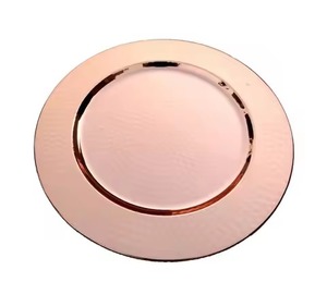 Assiette de Présentation Ronde de Luxe en Cuivre Haut de Gamme pour Mariages, Hôtels, Restaurants, Fêtes et Banquets - Product Image 1