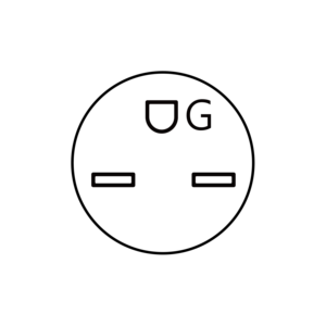 Connecteur à lame droite Hubbell compatible J-722, NEMA 6-15, 15A, 250V, conception de précision, protection IP20, nylon, laiton - Product Image 6