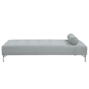 Divano Letto in Velluto Grigio Melange Quenti con Cuscino, Elegante Arredamento per la Casa - Product Image 4