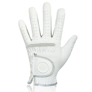 Gant de golf en cuir blanc respirant avec sangle de poignet, style sportif, pour le printemps et l'été - Product Image 6