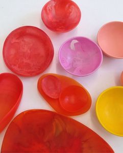 Bol à salade en résine époxy polie de haute qualité, fait main, vaisselle durable pour la maison, les restaurants et les fêtes, design attrayant - Product Image 2