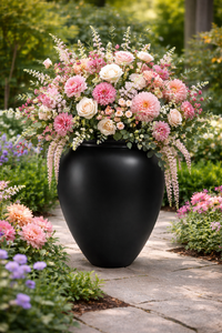 Elegante Florero de Hierro con Acabado Negro, Hecho a Mano, Decorativo, para Centro de Mesa de Sala de Estar y Decoración de Interiores del Hogar - Product Image 5