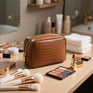 Bolsa de Maquillaje Portátil Personalizada con Logotipo 2026, Bolsa de Cosméticos de Gran Capacidad, Bolsa de Aseo en Venta a Precio Razonable - Product Image 4