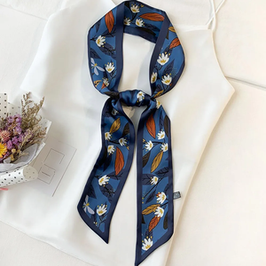 Nuevo Pañuelo de Moda de Seda con Estampado de Frutas para Mujer, Bufanda de Seda de 90cm de Largo, Pañuelo Estrecho para el Cuello, Lazo para el Cuello - Product Image 5