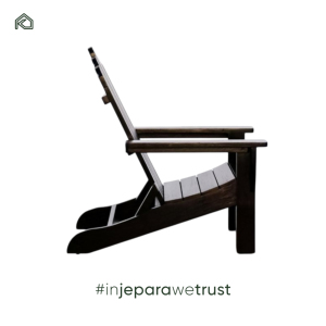 Chaise Adirondack moderne en teck massif, écologique, inclinable, confortable, pliable, faite à la main, avec logo, pour patio extérieur - Product Image 3