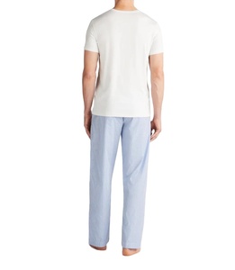 Pantalones de pijama de algodón a rayas para hombre, venta al por mayor, cintura elástica, cordón, ropa de dormir, ropa de dormir suave y cómoda, pantalones de casa - Product Image 6