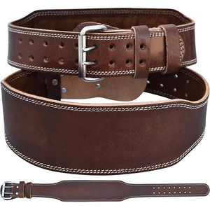 Customizable Lightweight Breathable Genuine Leather Weightlifting <b>Belt</b> With Premium Quality Top Selling OEM <b>Size</b> For Sports - Product Image 1