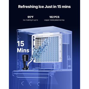 Attrezzatura di Refrigerazione per Cucine Commerciali, Macchina per Ghiaccio Industriale in Acciaio Inox da 22 Pollici, 450 Libbre/Giorno, Autopulente - Product Image 2