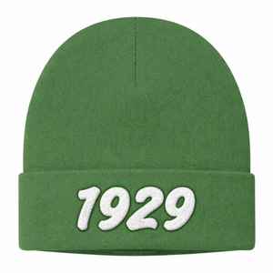 Bonnet vert émeraude Iota Phi Lambda Sorority avec lettres grecques, année de fondation 1929, bonnet tricoté d'hiver pour femme, couvre-chef chaud - Product Image 5