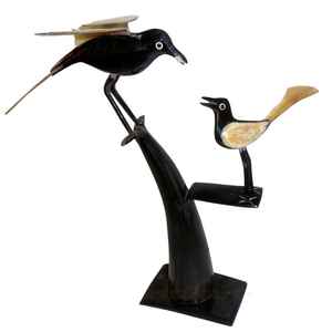 Figura de Pájaro de Cuerno con Acabado de Lujo para Decoración de Interiores del Hogar a Bajo Precio, Decoración de Pájaro de Cuerno Hecha a Mano y Ecológica - Product Image 2