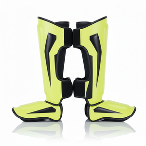 DECENT FIGHT WEARS Protectores de Piernas para Muay Thai MMA, Espinilleras con Cierre de Gancho y Bucle, Protección Integral - Product Image 2