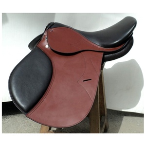 Sillín inglés más vendido, cómodo, de cuero suave, caballo saltador, rollo de rodilla desmontable, fabricado en la India con árbol de plástico - Product Image 1
