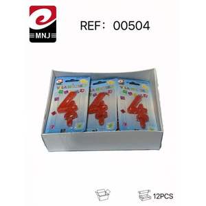 Bougies d'anniversaire rouges numérotées pour célébrations et festivités - Product Image 4