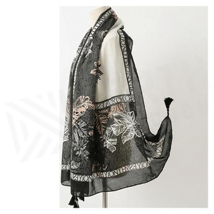 Pañuelo de Chifón con Estampado Floral para Mujer, Largo, Elegante, Multifuncional, Accesorio de Moda para Todas las Temporadas - Product Image 1