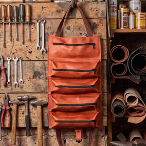 Bolsa de herramientas de cuero genuino, organizador resistente para carpinteros, mecánicos, electricistas, proveedor mayorista, fabricante, en venta - Product Image 2