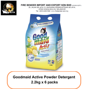 Lessive en poudre Goodmaid Active au citron 2,2 kg, fabriquée en Malaisie, pour machine et lavage à la main, achat en gros, marché d'exportation international - Product Image 2