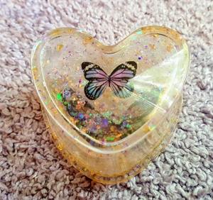 Caja de Resina Decorativa Hecha a Mano para Joyas, Organizador de Almacenamiento de Joyas, Pequeña Caja de Resina Personalizada para el Hogar y Regalos - Product Image 1