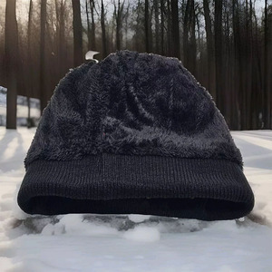 Autumn Winter Stretchy <b>Beanies</b> Caps 100% <b>Wool</b> Material Acrylic Knitted Caps Unisex Multicolor <b>Beanies</b> With Pom - Product Image 3