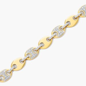 Mariner Chain Lab-Grown Diamond <b>Bracelet</b> In Yellow Gold - Product Image 4