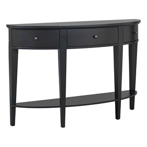 Consolla moderna curva in stile U con 3 cassetti e 1 ripiano per l'ingresso del corridoio o il divano del soggiorno - Product Image 4