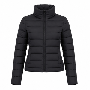 Custom Made Winter Women's Solid <b>Puffer</b> <b>Jackets</b> with Logo Design Thick Warm Short <b>Crop</b> Coats Quilted Nylon Lining <b>Puffer</b> <b>Jacket</b> - Product Image 6