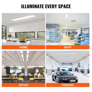 Lampada LED Avvolgente da 4FT 50W 5500LM Luce Diurna 6500K, Plafoniera a Incasso, Confezione da 4 per Cucina e Negozio - Product Image 6