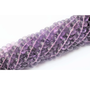 Perles de pierre précieuse améthyste naturelle lisses en forme de rondelle, 16 pouces, 5-12 mm, perles améthyste violettes faites à la main, fabrication de bijoux. - Product Image 6