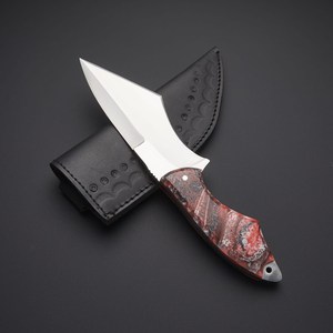 Cuchillo Utilitario de Hoja Fija Hecho a Mano Personalizado, Cuchillo de Acero D2 con Punta Clip, Mango de Resina, Cuchillo EDC para Camping al Aire Libre, Venta al por Mayor OEM ODM para Hombre - Product Image 1