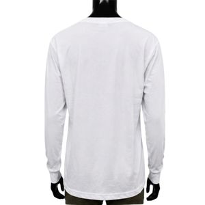 T-shirt blanc à manches longues pour femme, imprimé graphique décontracté, haut tendance streetwear en coton, vêtements élégants pour femmes, vente en gros - Product Image 5