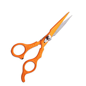 High Quality Professional Straight Hair Cutting <b>Scissors</b> Salon Barber's Tool Blunt Tip Stainless Steel Adjustable Plastic Finger - Product Image 1