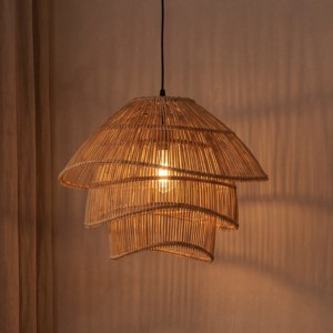 Abat-jour en rotin tressé pour éclairage domestique, style bohème, couvercle de lampe suspendue en osier, fabriqué par un grossiste vietnamien - Product Image 4