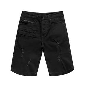 Pantalones Cortos de Mezclilla para Hombre, Estilo Casual de Verano, Ropa Urbana de Algodón Lavado, Corte Holgado, Proveedor Mayorista - Product Image 1