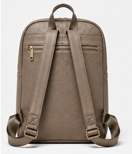 Sac à dos de voyage pour ordinateur portable en cuir véritable de qualité supérieure, style vintage, minimaliste, pour hommes, bureau, affaires, fermeture éclair, léger, portable - Product Image 3