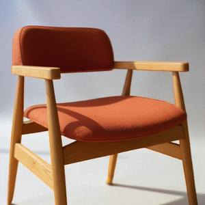 เก้าอี้รับประทานอาหารไม้สักแท้ทรงทันสมัย ดีไซน์ตามหลักสรีรศาสตร์ พร้อมพนักพิงหุ้มผ้าเนื้อบางเบา เฟอร์นิเจอร์หรูหราสำหรับธุรกิจบริการ - Product Image 6