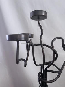 Pilier de bougie en métal décoratif tourbillon en fil de fer 4 bougeoirs pour vaisselle de Noël pour sol salon vacances de Noël - Product Image 5