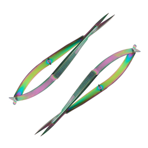 Premium Quality Newest Durable Stainless Steel High-Precision Manicure & <b>Nail</b> Grooming <b>Tool</b> Rainbow Cuticle Spring Scissors - Product Image 1