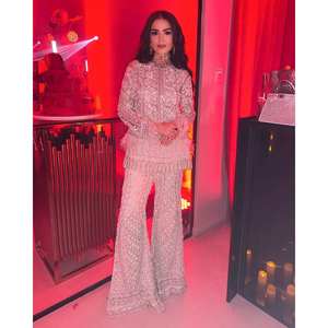 Conjunto de traje de fiesta para mujer de diseñador Top hermoso-Plazzo y Koti - Product Image 6