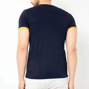 T-shirt décontracté pour homme de qualité supérieure, 100% coton, respirant, coupe ample, confortable, motif uni, prix abordable - Product Image 3