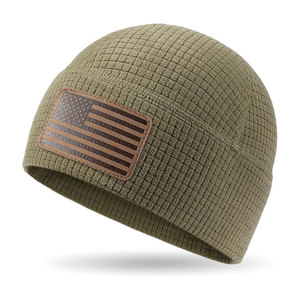 Bonnet tactique en polaire acrylique multi-saison, chaud et extensible pour l'hiver, idéal pour la chasse en extérieur, avec broderie 3D - Product Image 1