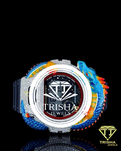 Reloj de Lujo con Diamantes Moissanite VVS y Diseño de Pantalla Digital en Plata de Ley 925 - Product Image 1